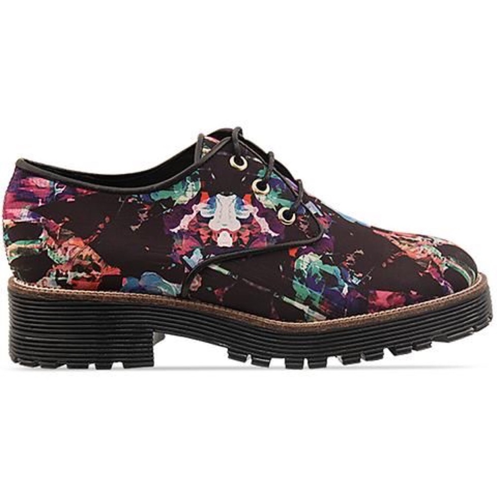 Solestruck Lacey Space Print Fabric Oxfords